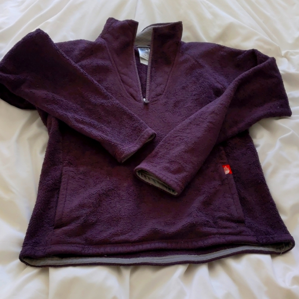 North face fleece half zip sweater